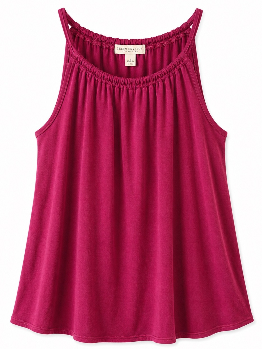 Green Envelope Sleeveless Modal Tank Top Purple Size L